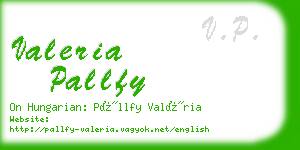 valeria pallfy business card